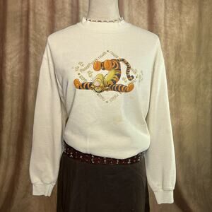Vintage Tigger Sweatshirt 90s Disney Winnie The Pooh Crewneck Sweater Cartoon